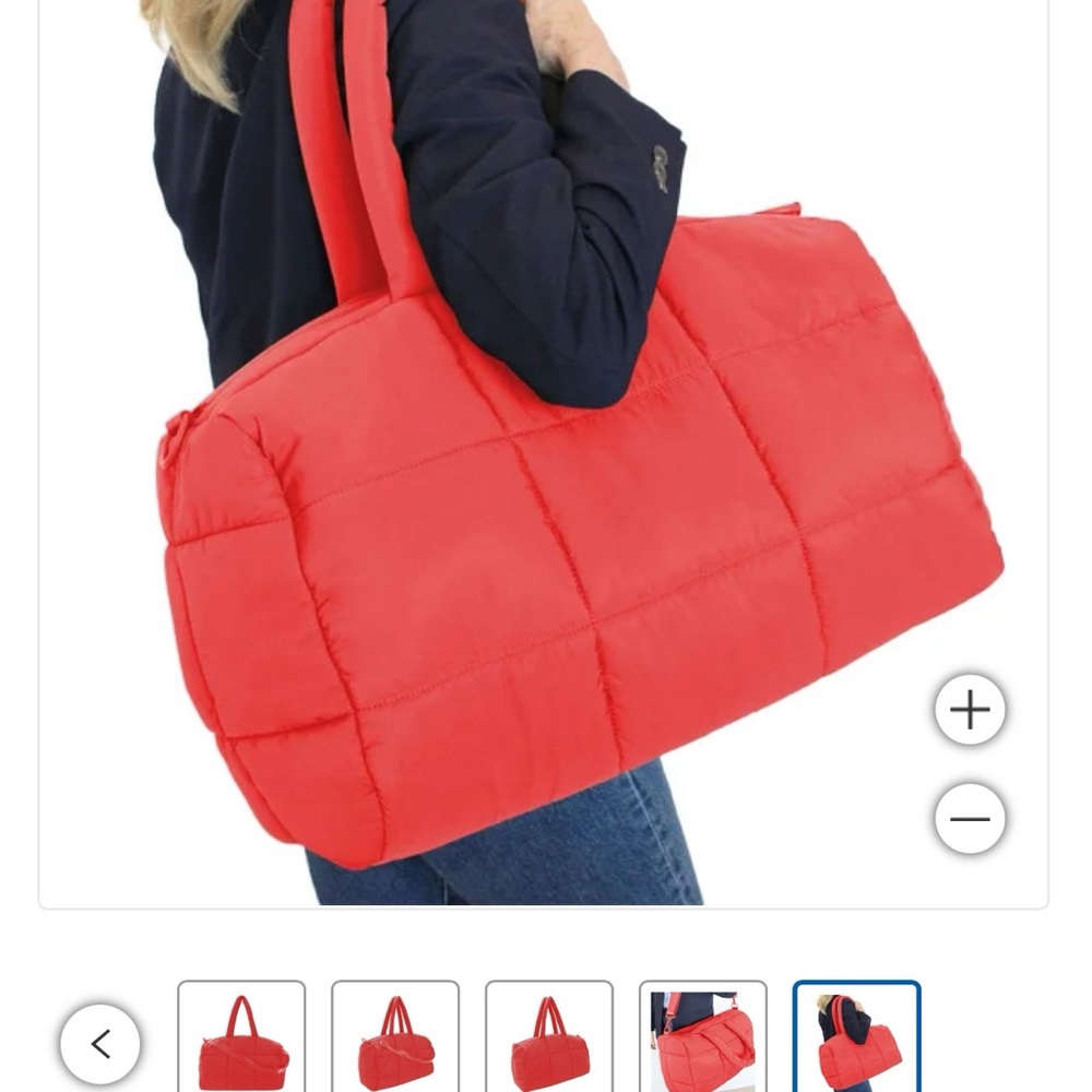 My Tagalong Cloud Quilted Red Travel Bag - Picture 3 of 5